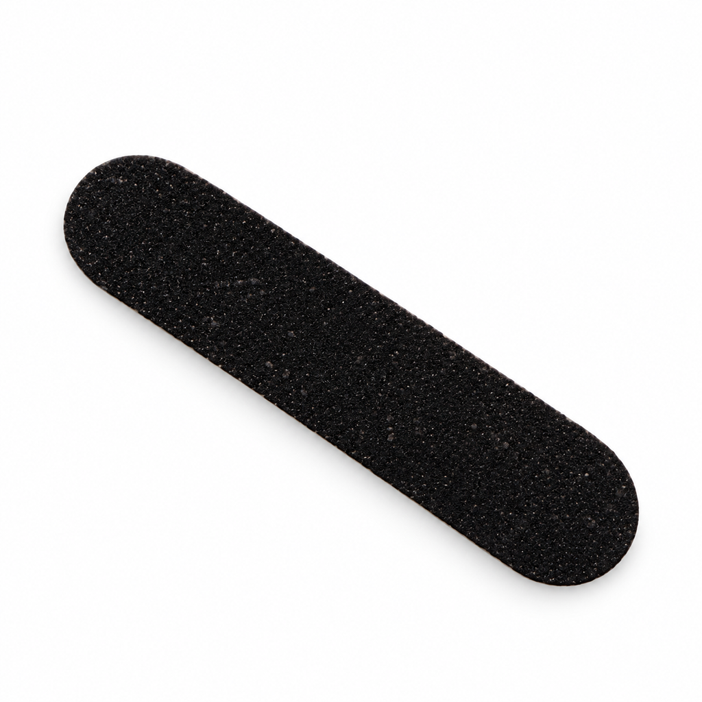 Included black nail file on a white background