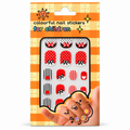 Red and Black Bows nail sticker package on a white background — AI-enhanced product photo